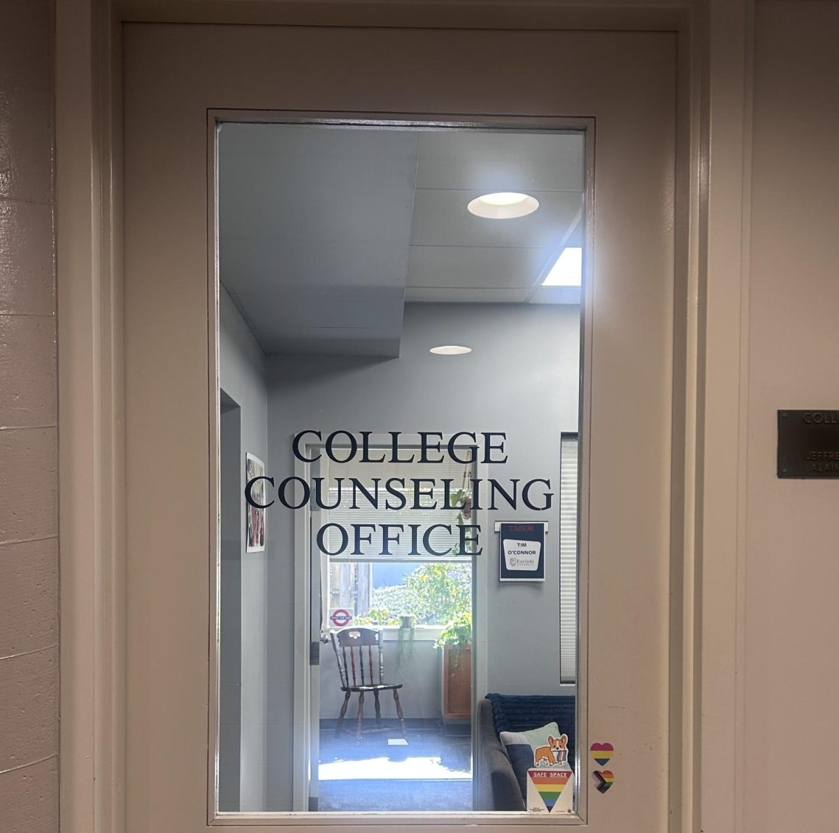 Outside of Tabor Academy's College Counseling office.