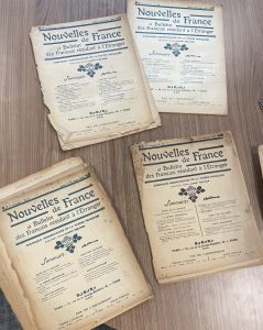 A few of the French-language magazines discovered in the Modern and Classical Languages office.